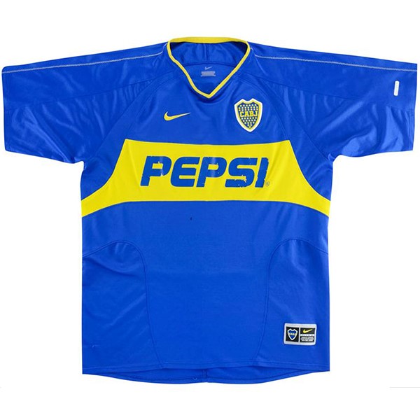 Camiseta Boca Juniors 1ª Kit Retro 2003 2004 Azul
